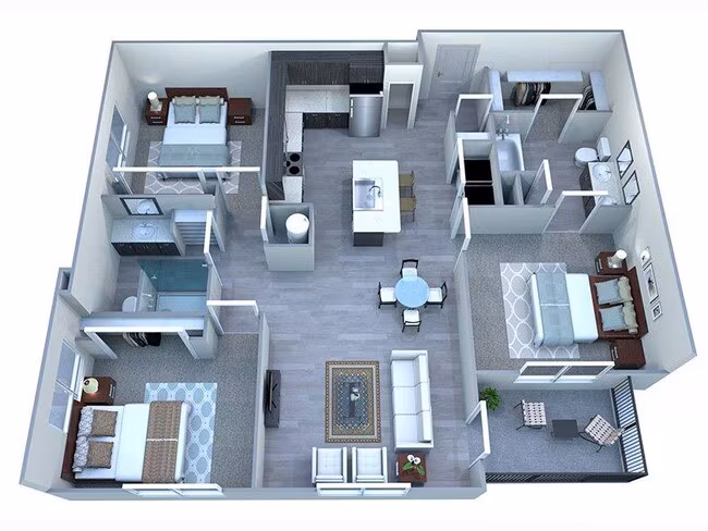 Unit AUCQGU A-3011 floor plan